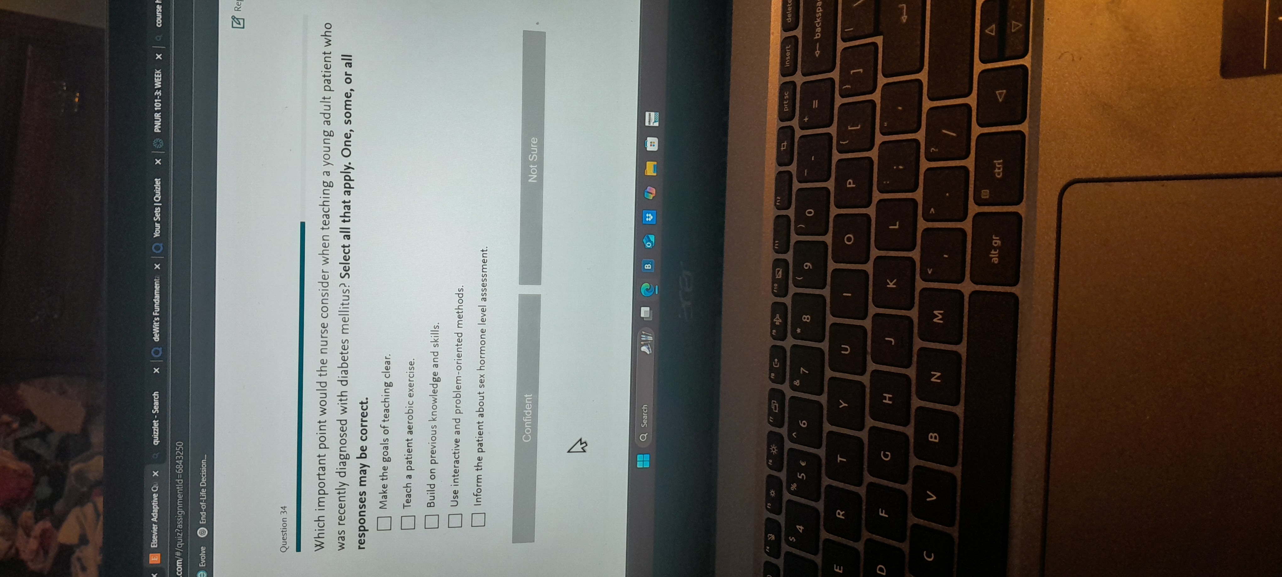 A E Elsevier Adaptive Qu X quizzlet - Search x