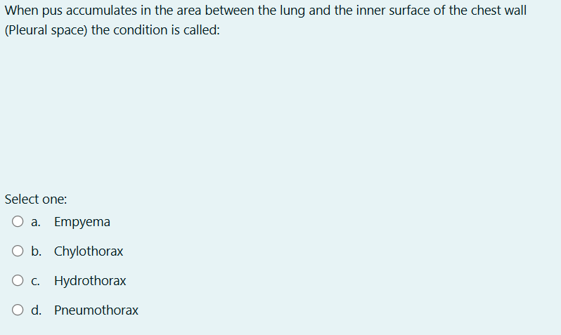 answer this When pus accumulates in the area