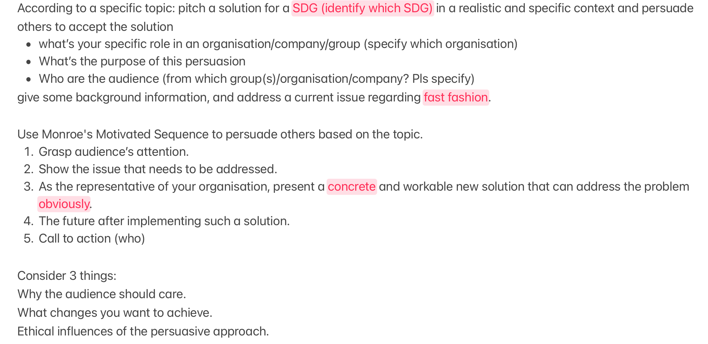 Please create a convincing solution based on the