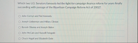 Which two U . S . Senators famously led the fight