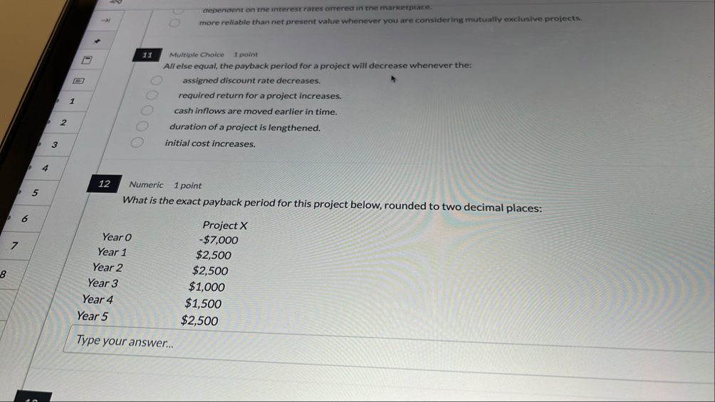 1 1 Multiple Choice 1 point All else equal, the