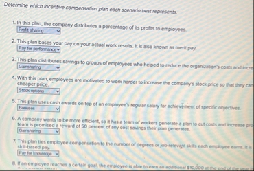 Determine which incentive compensation plan each