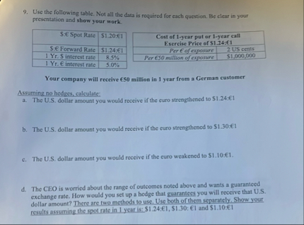 Use the following table. Not all the data is