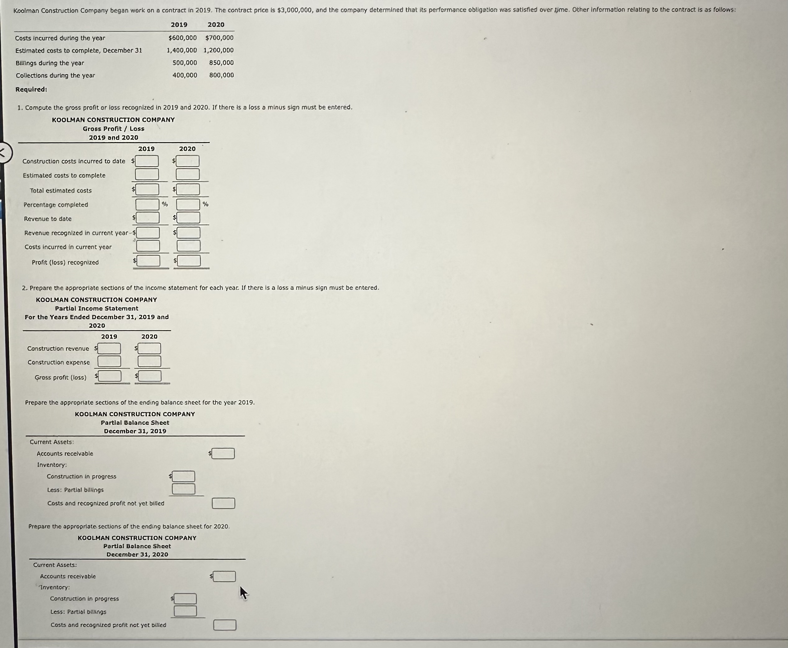 \ table [ [ , 2 0 2 9 , 2 0 2 0 ] , [ Costs