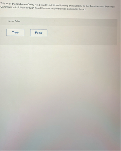 Title VI of the Sarbanes - Oxley Act provides