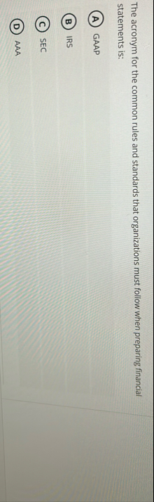 The acronym for the common rules and standards