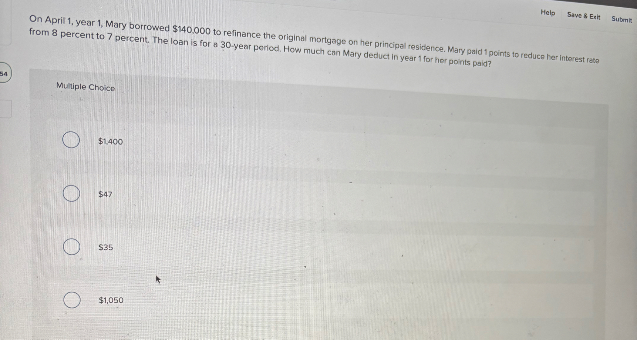 Help On April 1 , year 1 , Mary borrowed $ 1 4 0