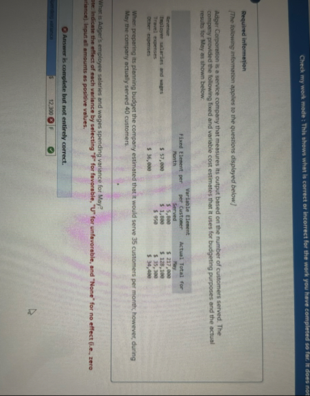 Check my work mode : This shows what ls correct