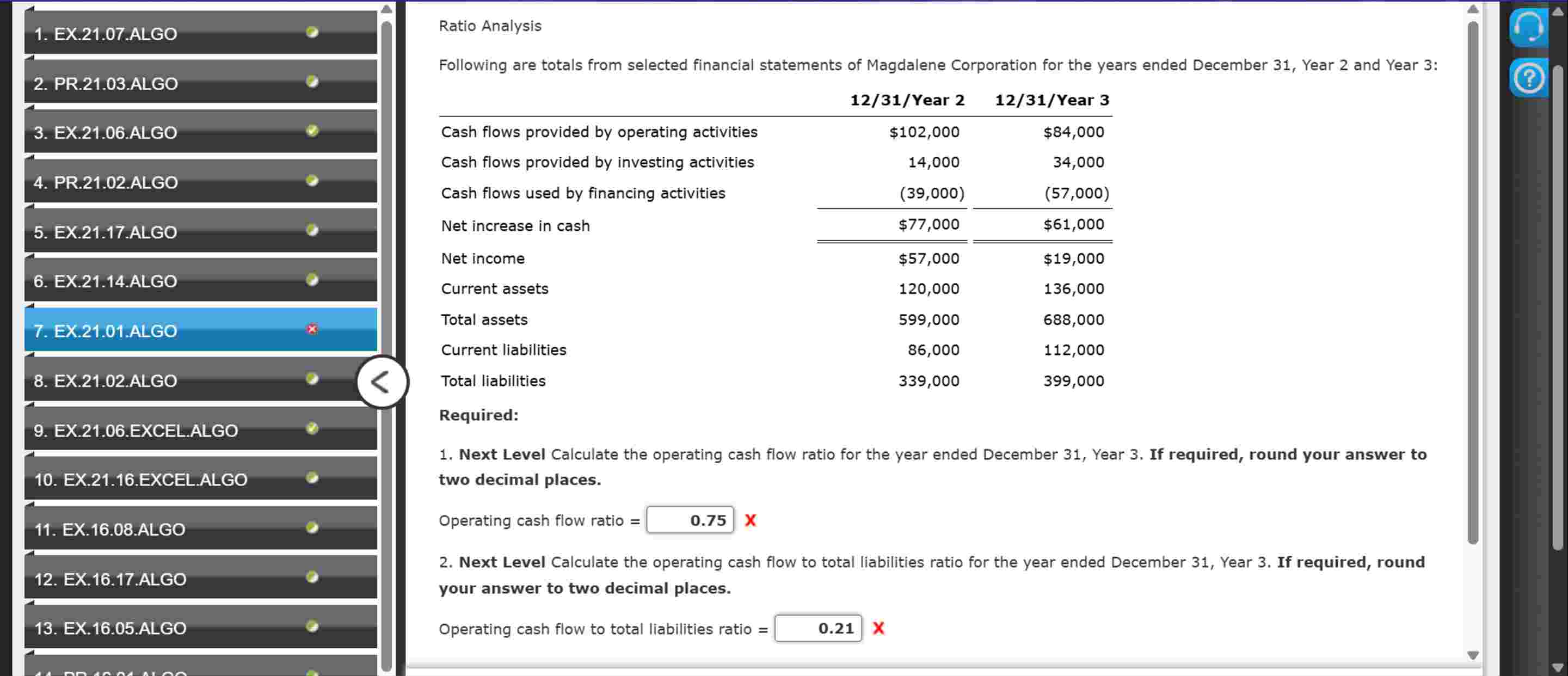  Accounting problem, please help me solve. (image included) Ratio Analysis Following
