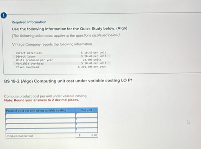 Required informatien Use the following