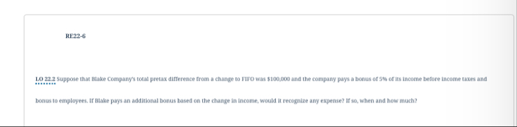 RE 2 2 - 6 LO 2 2 . 2 Suppose that Blake