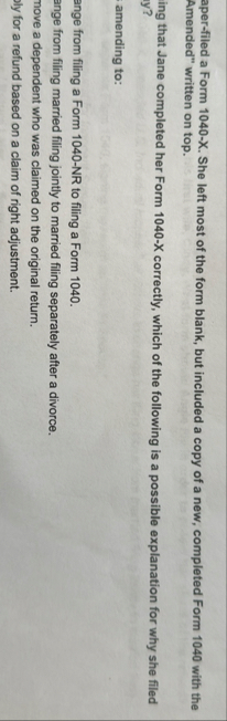 aper - filed a Form 1 0 4 0 - X . She left most