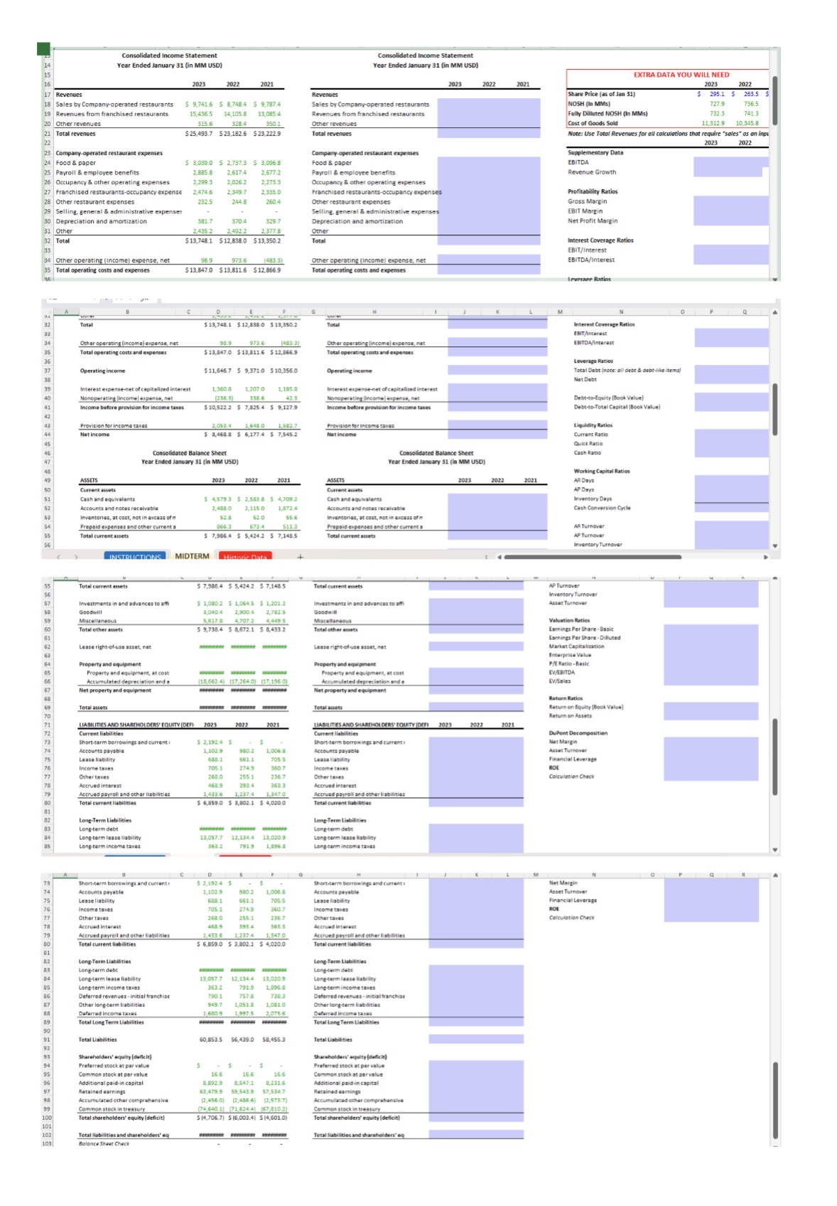 STEP 1 : Create Common Size Financial Statements