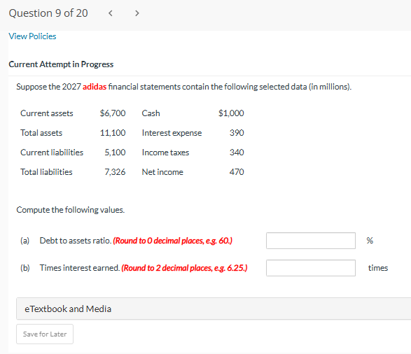 View Policies Current Attempt in Progress Suppose