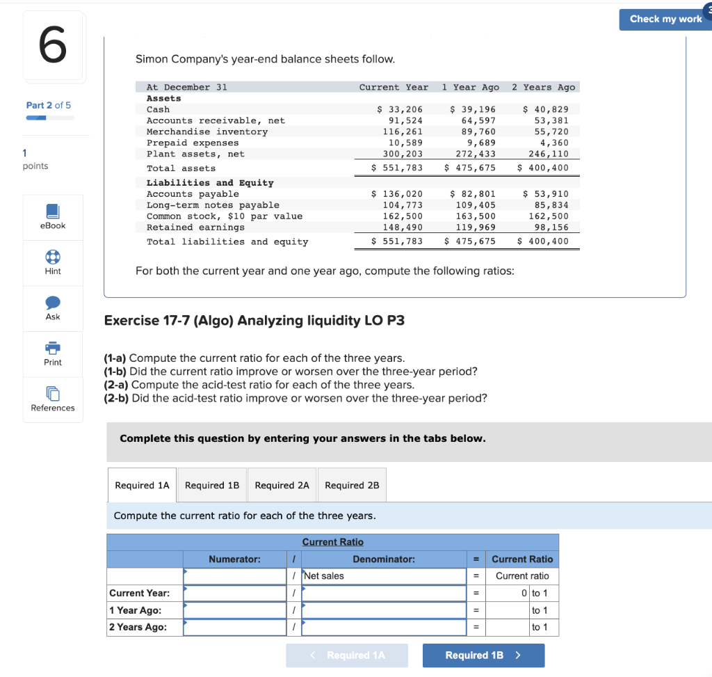 Required 1 A Required 1 B Required 2 B Did the