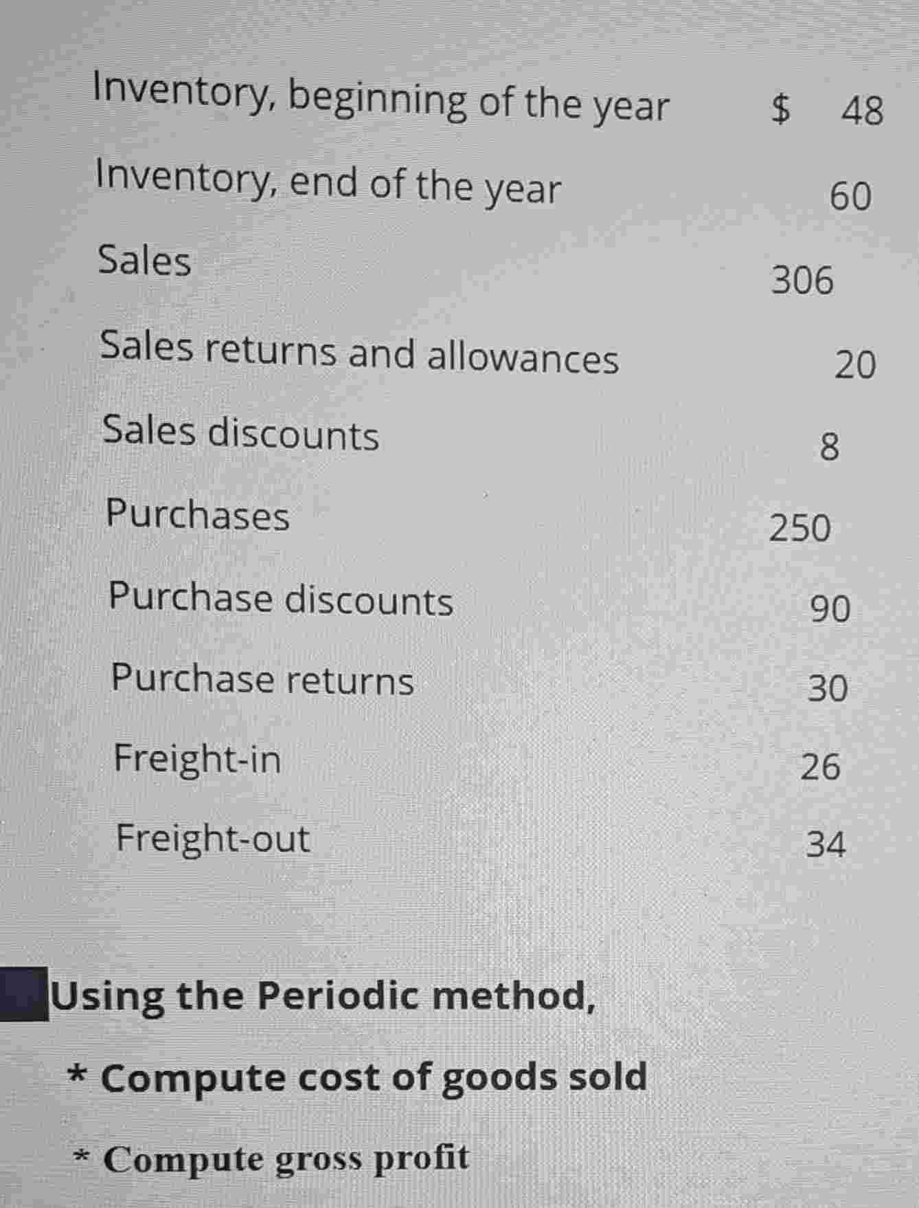 Your year - end trial balance contains the