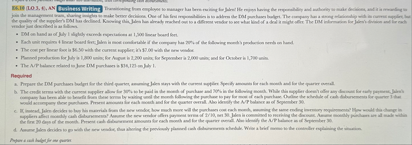 E 6 . 1 0 ( LO 3 , 4 ) , AN Business Writing