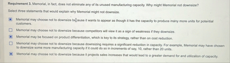 Requirement 3 . Memorial, in fact, does not