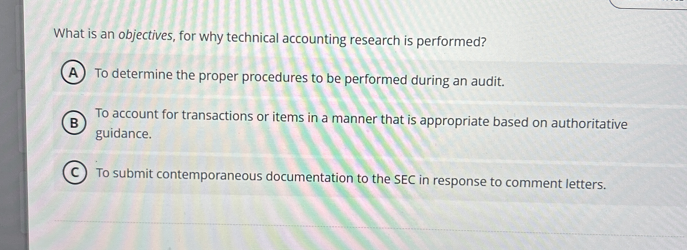 What is an objectives, for why technical