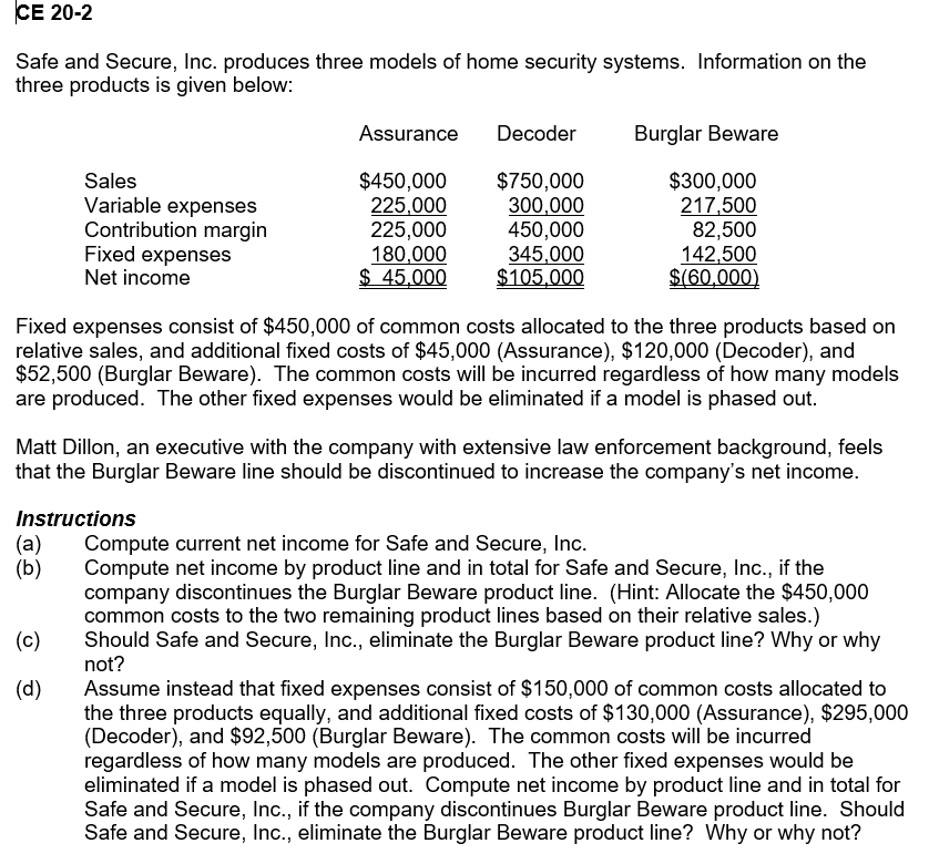 CE 2 0 - 2 Safe and Secure, Inc. produces three