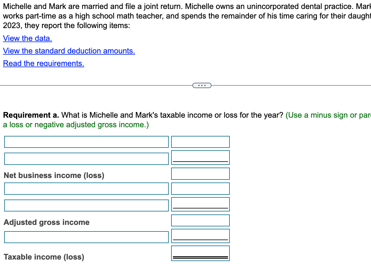 Michelle and Mark are married and file a joint