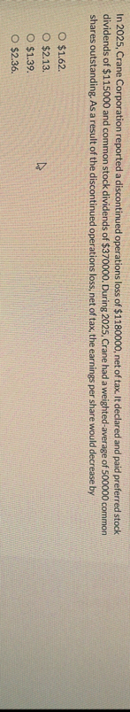 In 2 0 2 5 , Crane Corporation reported a