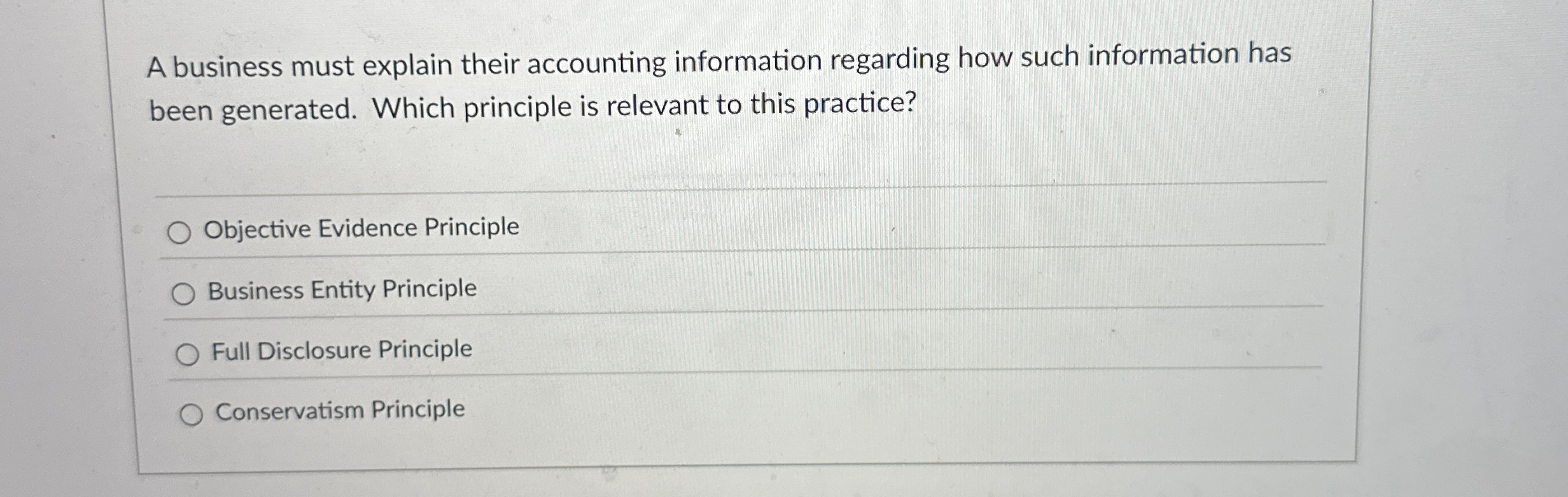 A business must explain their accounting