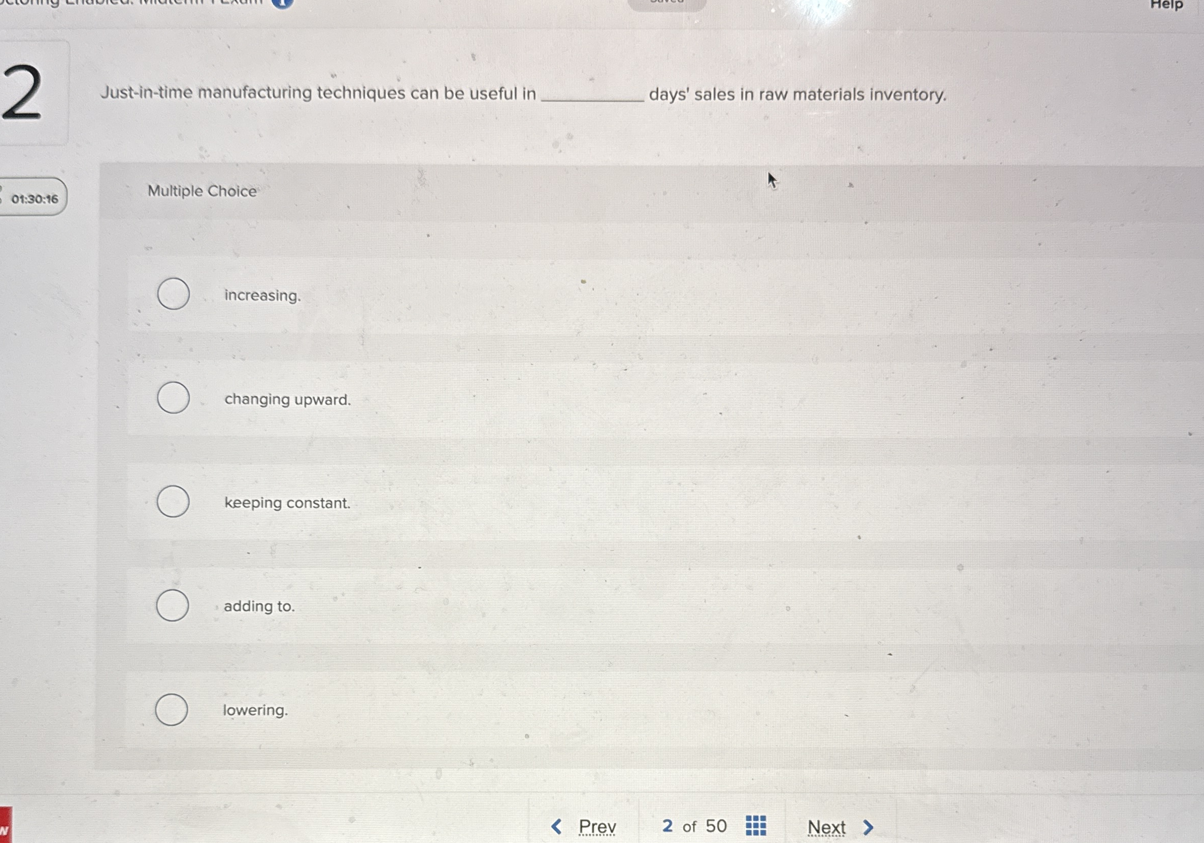 Just - in - time manufacturing techniques can be