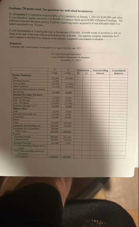 Problems ( 7 0 points total. See questions for