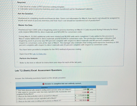 Bequired: Use Excel to create a FrO process -