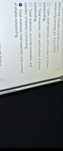Which list includes only items used in computing