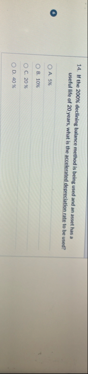 If the 2 0 0 % declining balance method is being