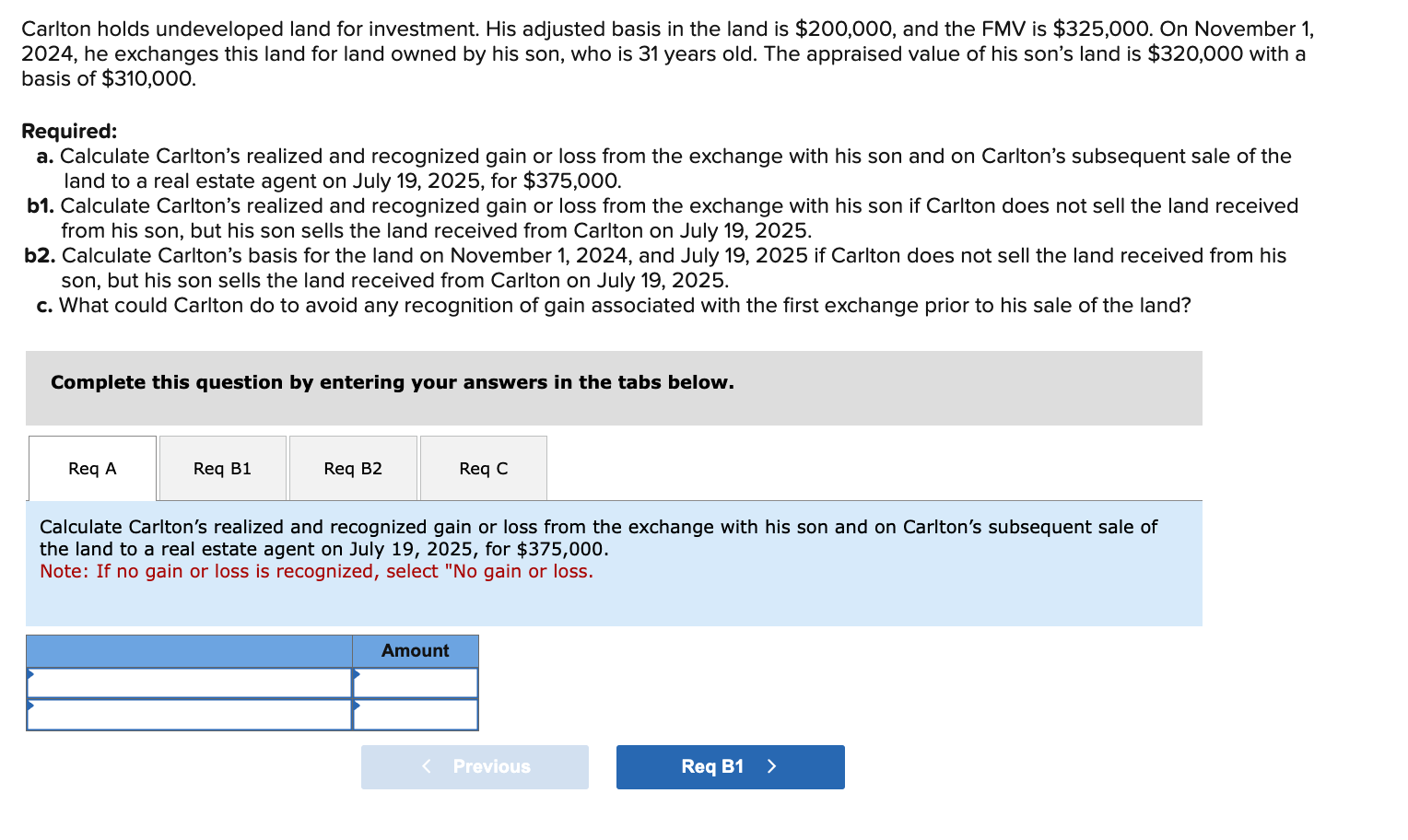 Carlton holds undeveloped land for investment.