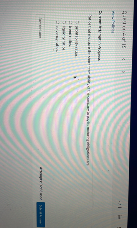 Current Attempt in Progress Ratios that measure