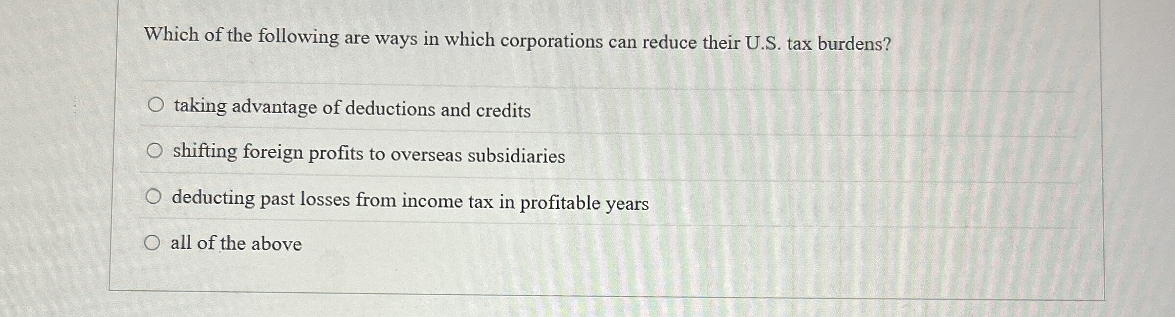 Which of the following are ways in which