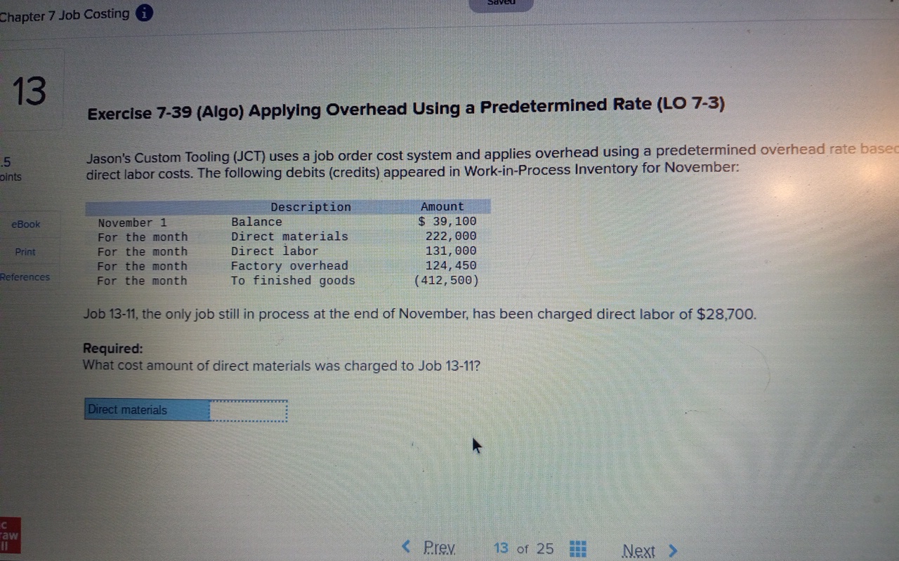 Chapter 7 Job Costing ( i ) 1 3 Exercise 7 - 3 9