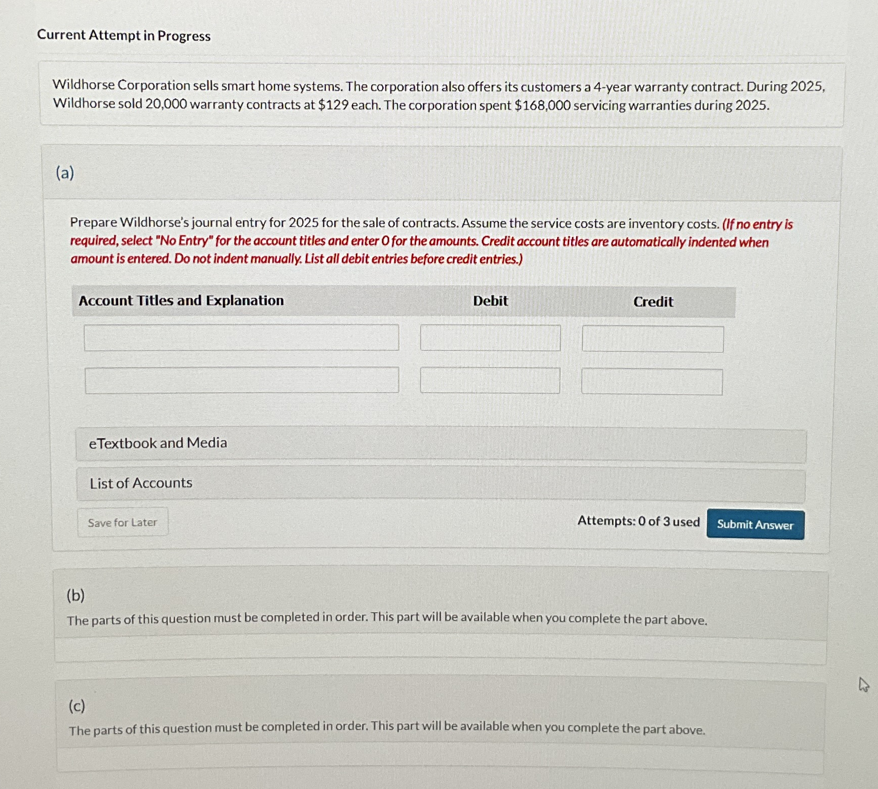 Current Attempt in Progress Wildhorse Corporation
