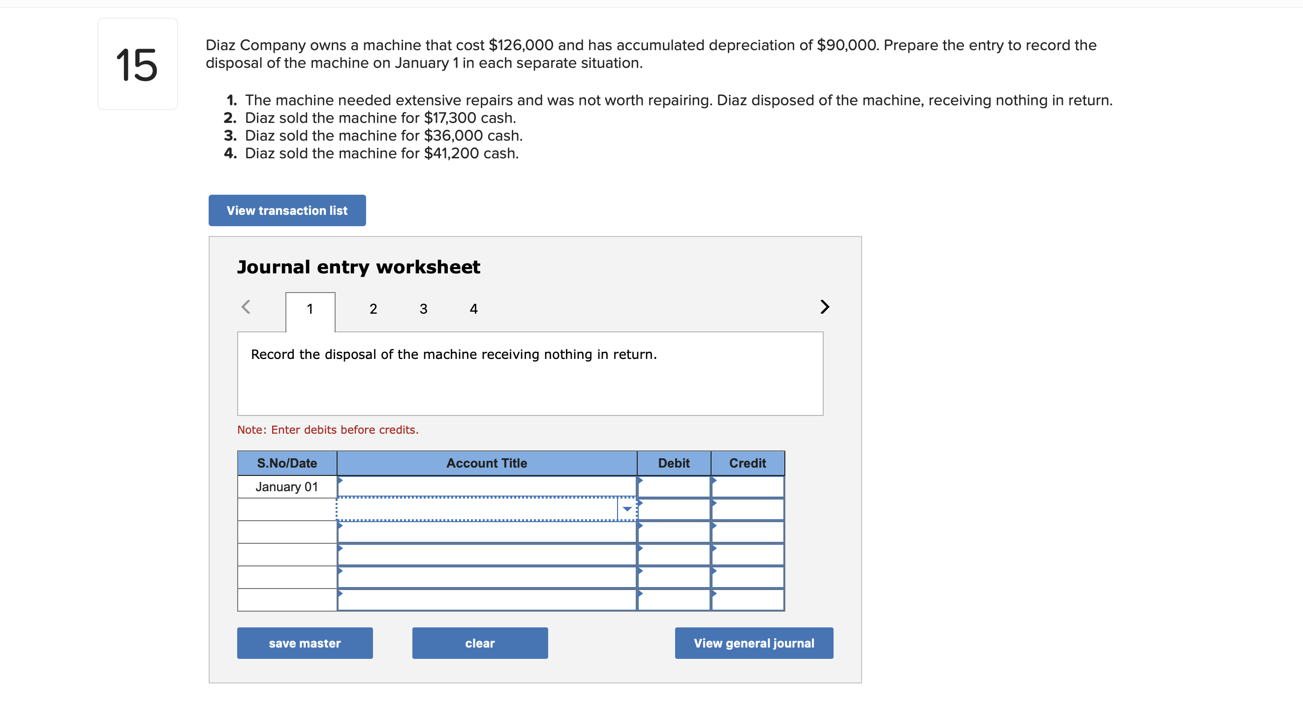 Diaz Company owns a machine that cost $ 1 2 6 , 0