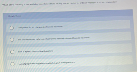 Which of the following is not a valid defense for