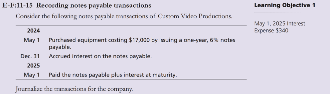E - F: 1 1 - 1 5 Recording notes payable