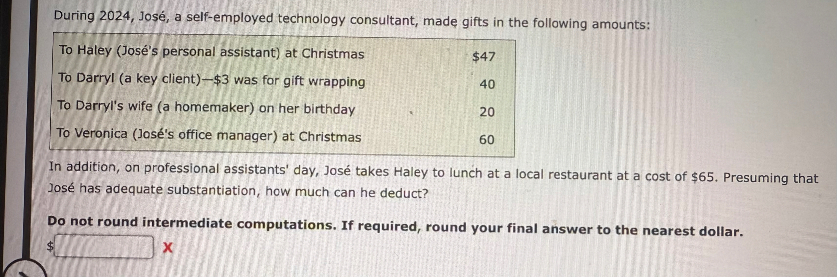 During 2 0 2 4 , Jos , a self - employed