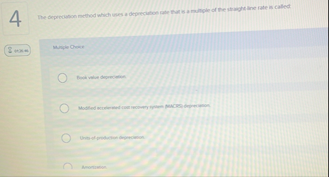 4 The depreciation method which uses a