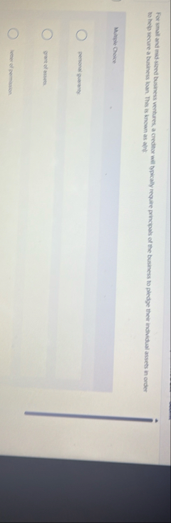 For small and midisked business ventures, a