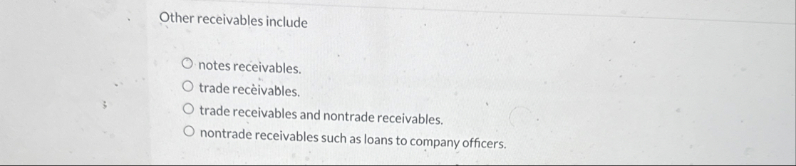 Other receivables include notes receivables.