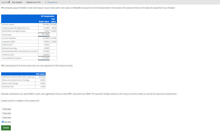 PR Company paya \ ( \ $ 1 5 , 0 0 0 \ ) in cash