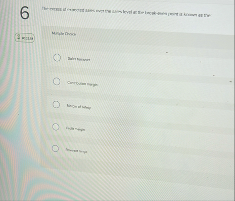 A company's noemal operating range, which