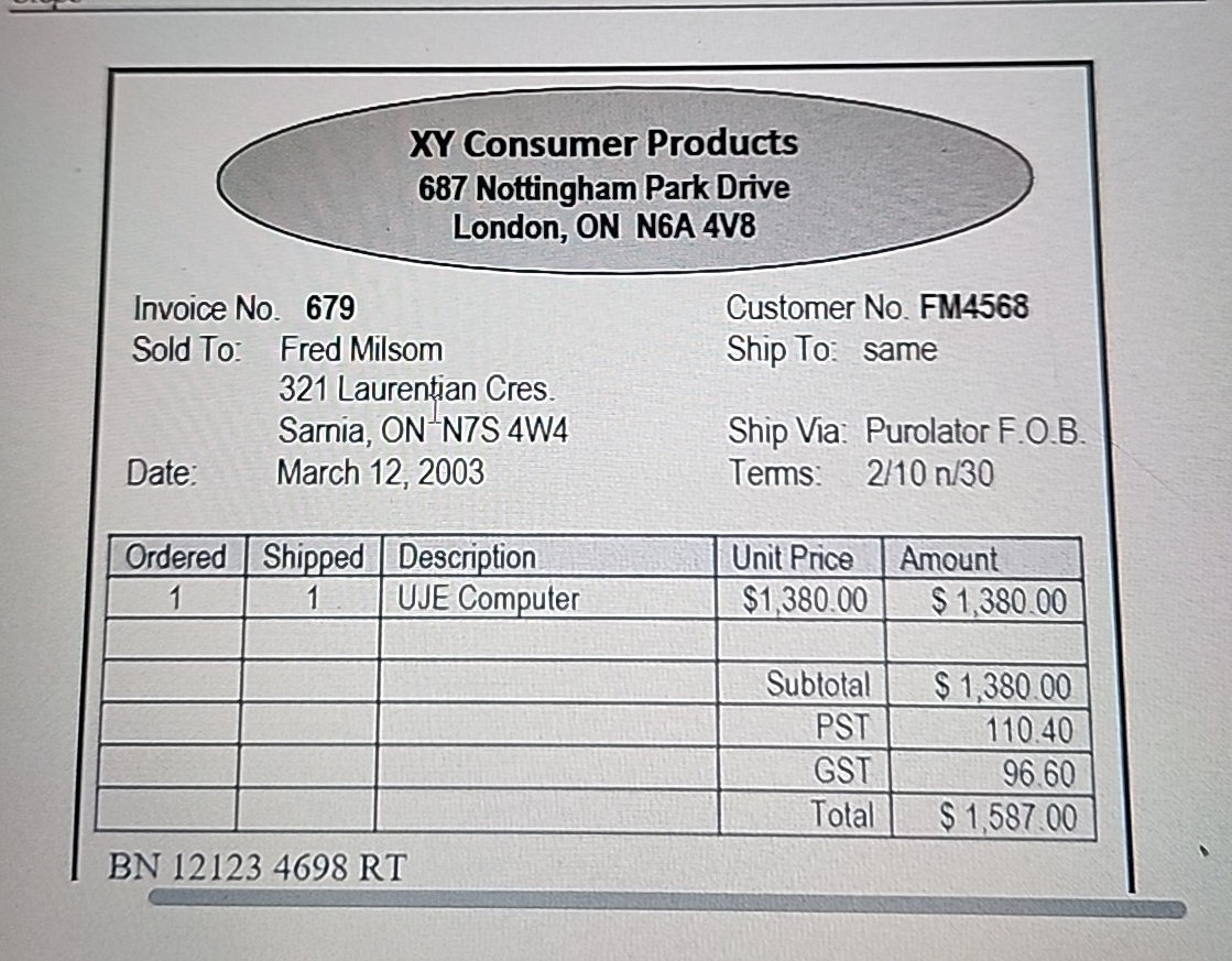 \ table [ [ XY Consumer Products 6 8 7 Nottingham