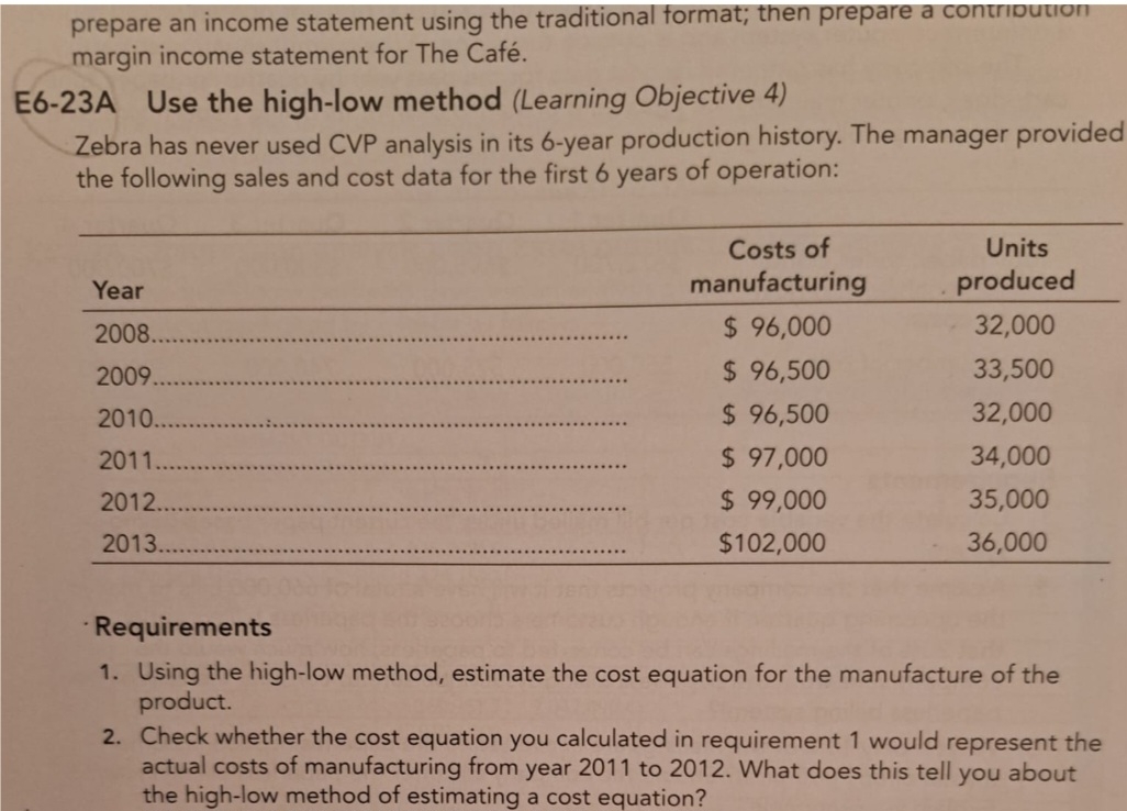 prepare an income statement using the traditional