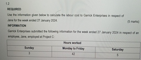 1 . 2 REQUIRED Use the information given below to