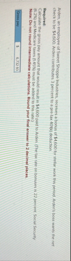 Arden, an employee of Sweet Shoppe industries,